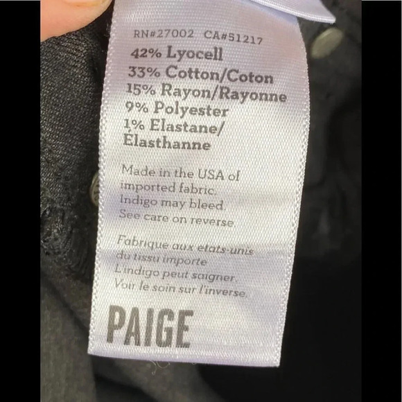 PAIGE  
Edgemont Ultra Skinny Black Silk Wash 26 - Picture 8 of 10
